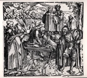 Taferelen van waarzeggerij, waaronder haruspicatie, pyromantie en necromantie